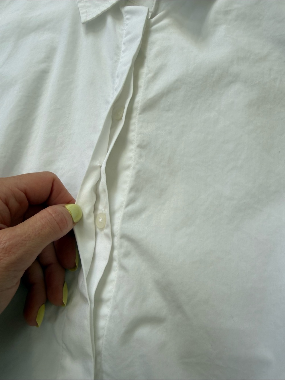 Lauren Ralph Lauren White Tie Front Blouse Large Cotton Poplin Button Up - Picture 6 of 13